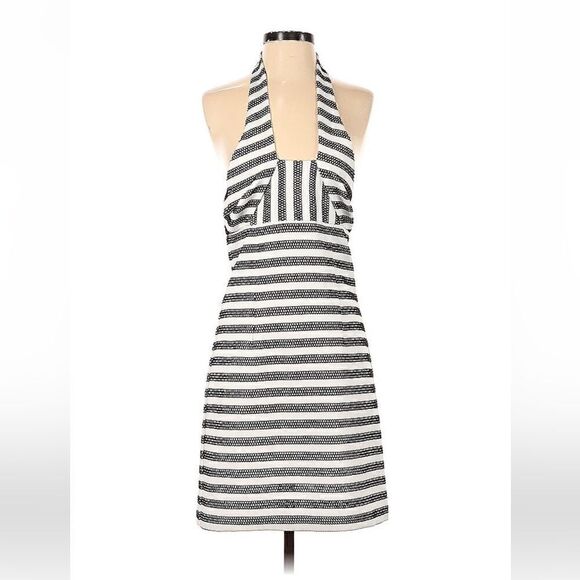 TRINA TURK CUBANITO STRIPE HALTER DRESS Size 2 - Picture 3 of 7